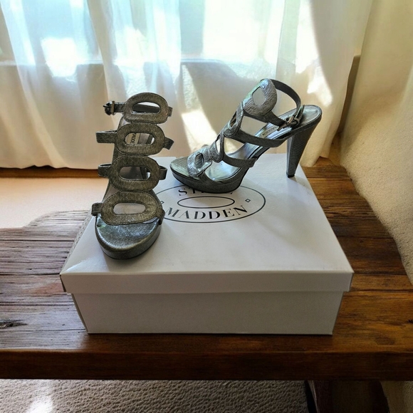 Steve Madden Shoes - Steve Madden Dusty Blue Strappy Sandals Size 6.5